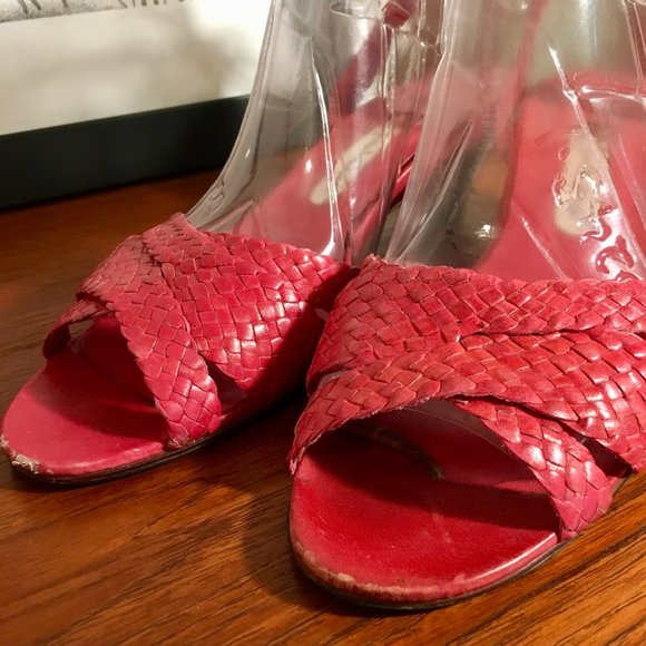 GLORIA VANDERBILT Pink Ankle Strap Sandals 80s 9M - Picture 3 of 11